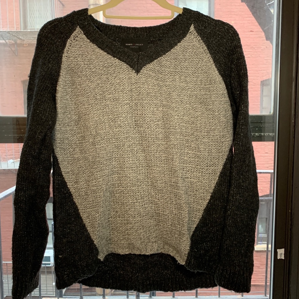 Grey V-neck Sweater